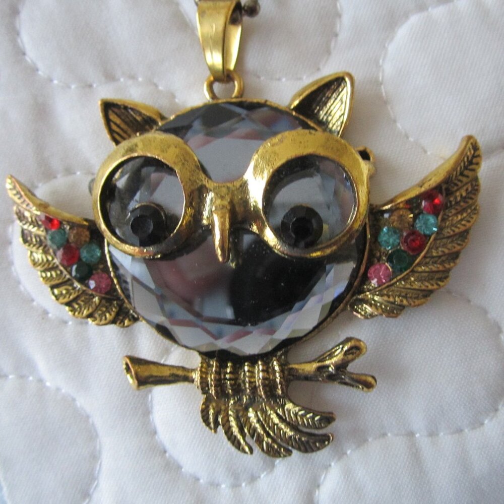 Large Owl Pendant Can be Used as Bag Charm